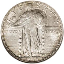 1918-D 25C MS65 Full Head NGC. Sharply struck with lig 