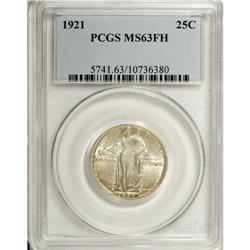 1921 25C MS63 Full Head PCGS. A powerful strike transc 