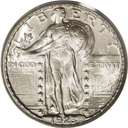 1923-S 25C MS65 PCGS. A gorgeous satiny sheen emanates 