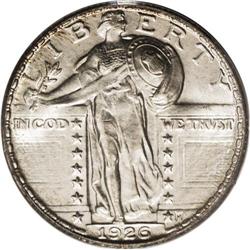 1926 25C MS65 Full Head PCGS. Understated, pleasing lu 