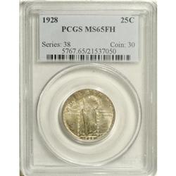 1928 25C MS65 Full Head PCGS. Chestnut-gold adorns thi 
