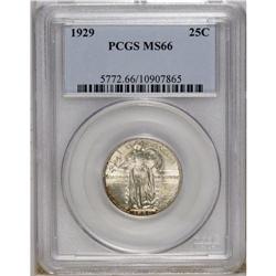 1929 25C MS66 PCGS. Highly lustrous with small ice-blu 