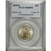 Image 1 : 1929-D 25C MS64 Full Head PCGS. Barely discernible fre 