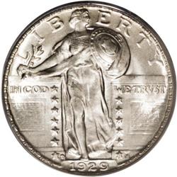 1929-D 25C MS65 Full Head PCGS. Lightly dappled gold t 