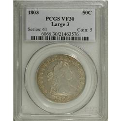 1803 50C Large 3 VF30 PCGS. O-103, R.3. A well struck 
