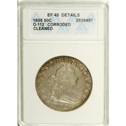 1805 50C --Corroded, Cleaned--ANACS. XF45 Details. O-11 