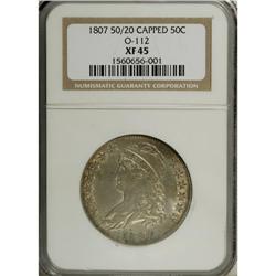 1807 50C Large Stars, 50 Over 20 XF45 NGC. O-112, R.1. 