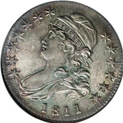 1811 50C Small 8 MS65 NGC. O-108a, R.2. This is a comm 