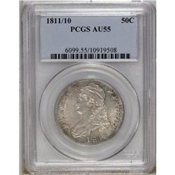 1811/10 50C AU55 PCGS. O-101, R.1. Whispers of reddish 