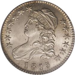 1813 50C MS64 PCGS. O-103, R.2. A satiny olive and ivo 