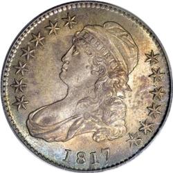 1817 50C MS64 PCGS. O-110, R.2. Among all 1817 half do 