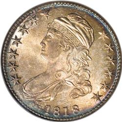 1818 50C MS64 NGC. O-107, R.1. Well struck beneath mot 