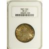 Image 1 : 1821 50C MS61 NGC. O-106, R.1. Beautiful golden-tan an 