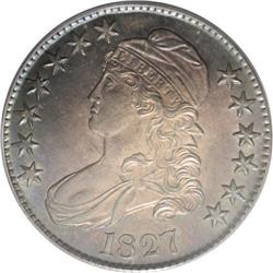 1827 50C Square Base 2 MS64 PCGS. O-107, R.3. Ex: Frie 