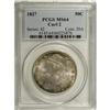 Image 3 : 1827 50C Curl Base 2 MS64 PCGS. O-147, R.4. In 1827, t 