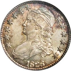 1828 50C Square Base 2, Small 8, Large Letters MS65 NG 