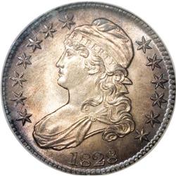 1828 50C Sq Base 2, Sm 8, Sm Let MS65 NGC. O-119, R.3. 