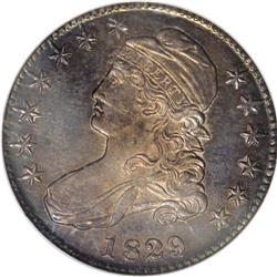 1829/7 50C MS64 NGC. O-102, R.2. The upright of the di 