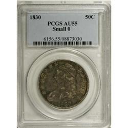 1830 50C Small 0 AU55 PCGS. O-113, R.2. Deep dove-gray 