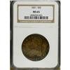Image 3 : 1831 50C MS65 NGC. O-109, R.1. Deep orange and jade-gr 