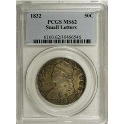 1832 50C Small Letters MS62 PCGS. O-107, R.2. A chestn 