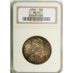 1832 50C Large Letters MS62 NGC. O-101, R.1. A lustrou 