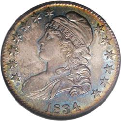 1834 50C Large Date, Large Letters MS64 NGC. O-101, R. 