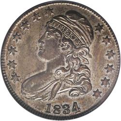 1834 50C Large Date, Small Letters MS64 PCGS. O-106, R 