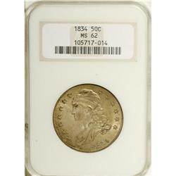 1834 50C Small Date, Small Letters MS62 NGC. O-111, R. 