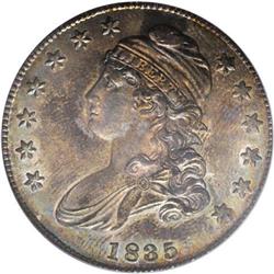 1835 50C MS64 PCGS. Ex: Friend. O-102, R.3. The obvers 