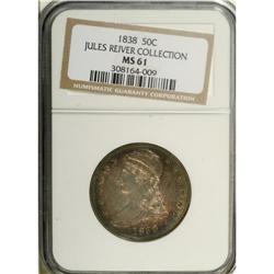 1838 50C MS61 NGC. Ex: Jules Reiver Collection. On thi 