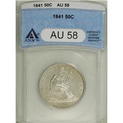 1841 50C AU58 ANACS. A solidly struck representative t 