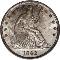 1842-O 50C Reverse of 1842 MS63 PCGS. Medium Date, as 