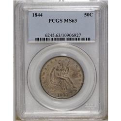 1844 50C MS63 PCGS. Select and well struck with deep r 