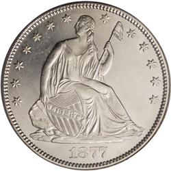 1877/6 50C MS64 PCGS. FS-50-1877-301. Type Two Reverse 