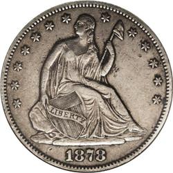 1878-CC 50C --Cleaned--ANACS. XF45 Details. This issue 