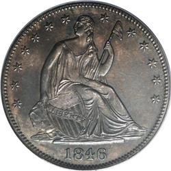 1846 50C Medium Date PR63 PCGS. WB-101. Called Small D 