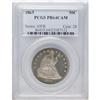 Image 3 : 1865 50C PR64 Cameo PCGS. Noticeable mint frost coats 