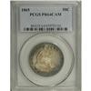 Image 3 : 1865 50C PR64 Cameo PCGS. Beautiful cobalt-blue and li 