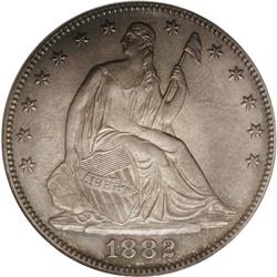1882 50C PR66 PCGS. The 1882 is one of the low-mintage 