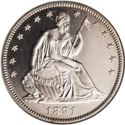 1891 50C PR65 Cameo NGC. A scintillating Gem Cameo pro 