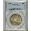 Image 1 : 1894 50C MS64 PCGS. Lustrous surfaces are visited by w 