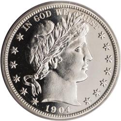 1904 50C PR66 Cameo PCGS. Cameo proofs of this date ar 