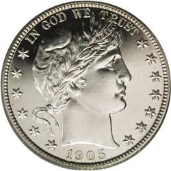 1905 50C PR65 Cameo PCGS. This is an enchanting coin w 