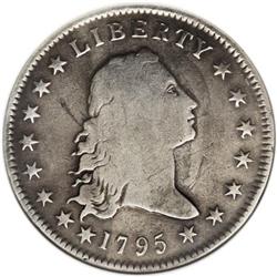 1795 S$1 Flowing Hair, Silver Plug--Repaired--ANACS. F 
