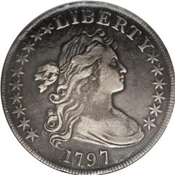 1797 S$1 10x6 Stars--Cleaned, Scratched--ANACS. VF20 D 