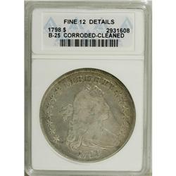 1798 S$1 Large Eagle--Corroded, Cleaned--ANACS. Fine 1 