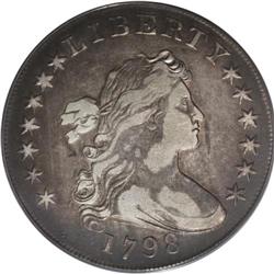 1798 S$1 Large Eagle, Wide Date VF30 PCGS. B-23, BB-10 