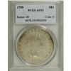 Image 3 : 1799 S$1 AU53 PCGS. B-8, BB-165, R.3. The inner ray o 