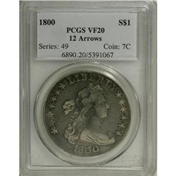 1800 S$1 VF20 PCGS. B-13, BB-193, R.4. A second exampl 